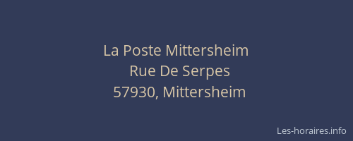 La Poste Mittersheim