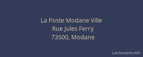 La Poste Modane Ville