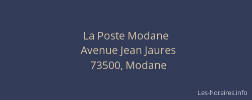 La Poste Modane