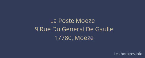 La Poste Moeze