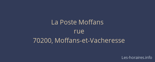 La Poste Moffans