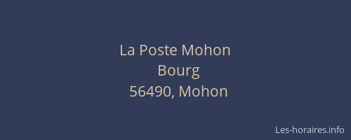 La Poste Mohon