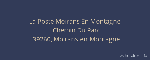 La Poste Moirans En Montagne