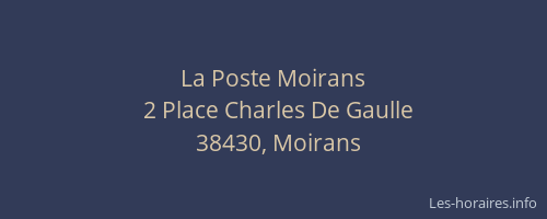La Poste Moirans
