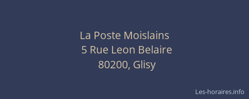 La Poste Moislains