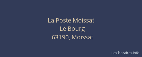 La Poste Moissat
