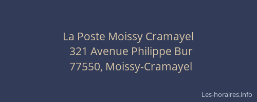 La Poste Moissy Cramayel