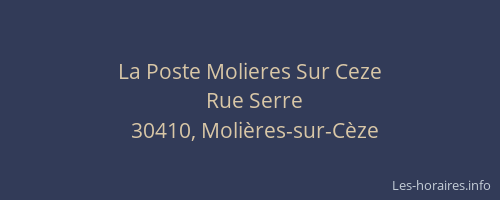La Poste Molieres Sur Ceze