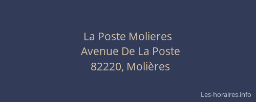 La Poste Molieres