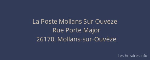 La Poste Mollans Sur Ouveze