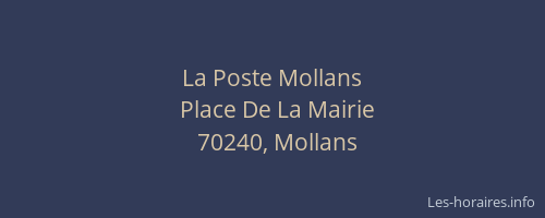 La Poste Mollans