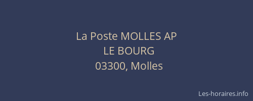 La Poste MOLLES AP