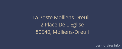 La Poste Molliens Dreuil