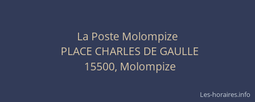 La Poste Molompize