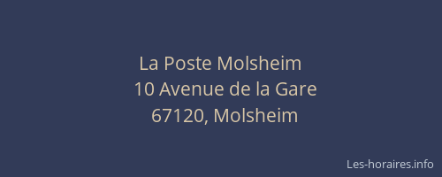 La Poste Molsheim