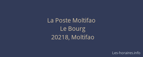 La Poste Moltifao
