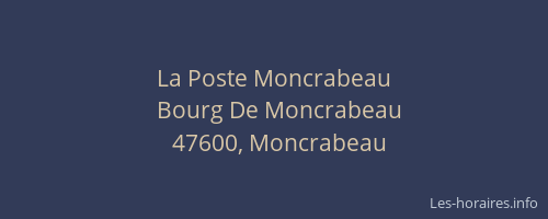 La Poste Moncrabeau
