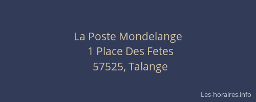 La Poste Mondelange