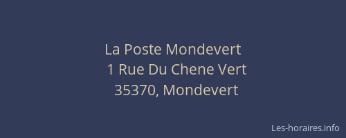 La Poste Mondevert