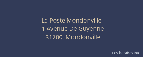 La Poste Mondonville