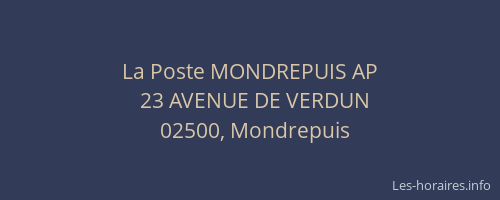 La Poste MONDREPUIS AP