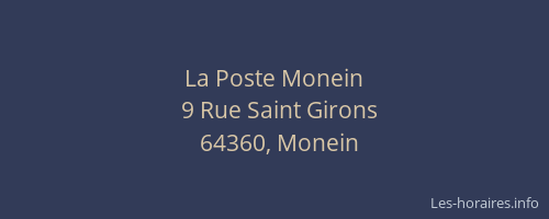 La Poste Monein