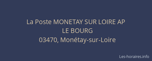 La Poste MONETAY SUR LOIRE AP
