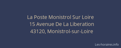 La Poste Monistrol Sur Loire