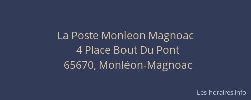 La Poste Monleon Magnoac