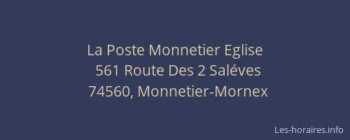 La Poste Monnetier Eglise