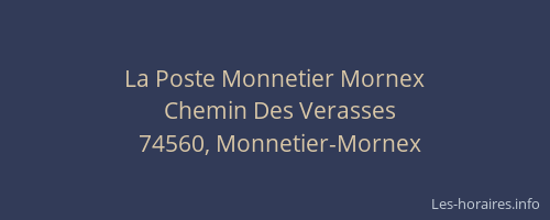 La Poste Monnetier Mornex