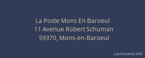 La Poste Mons En Baroeul