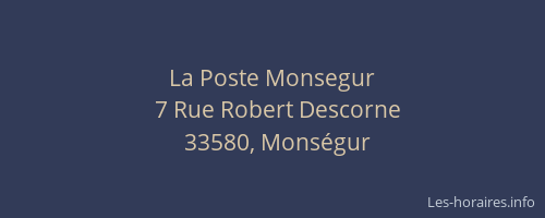 La Poste Monsegur