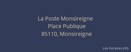 La Poste Monsireigne