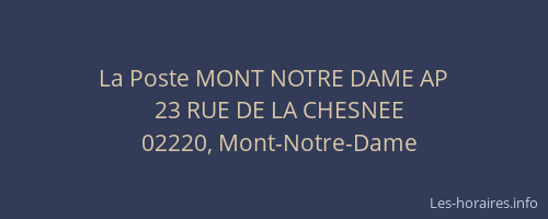 La Poste MONT NOTRE DAME AP