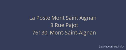 La Poste Mont Saint Aignan