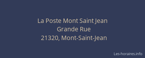 La Poste Mont Saint Jean
