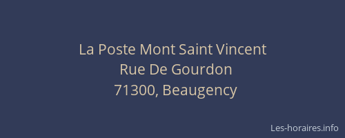 La Poste Mont Saint Vincent