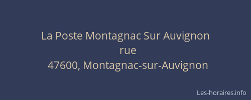 La Poste Montagnac Sur Auvignon