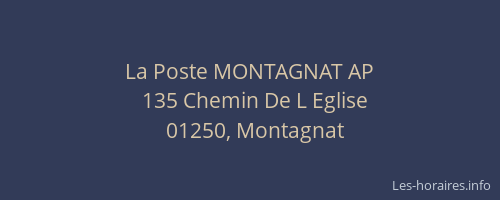 La Poste MONTAGNAT AP