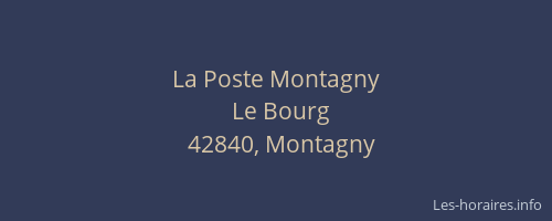 La Poste Montagny