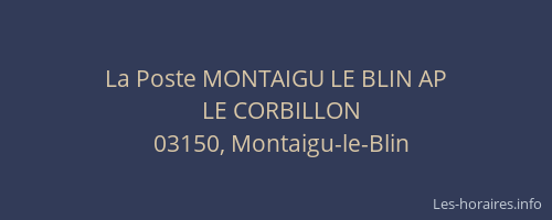 La Poste MONTAIGU LE BLIN AP