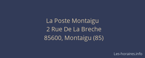 La Poste Montaigu