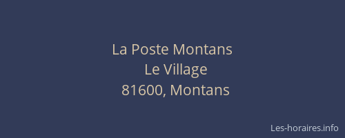 La Poste Montans