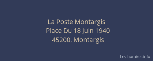 La Poste Montargis