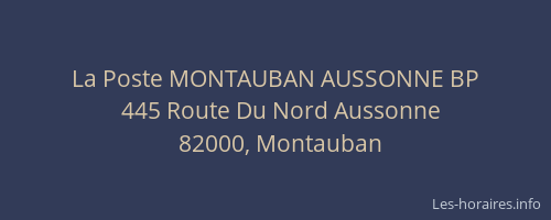 La Poste MONTAUBAN AUSSONNE BP