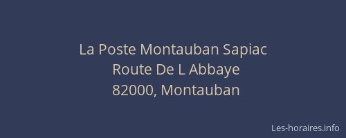 La Poste Montauban Sapiac