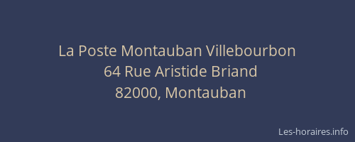 La Poste Montauban Villebourbon