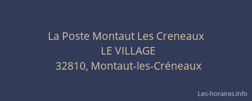 La Poste Montaut Les Creneaux