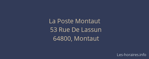 La Poste Montaut